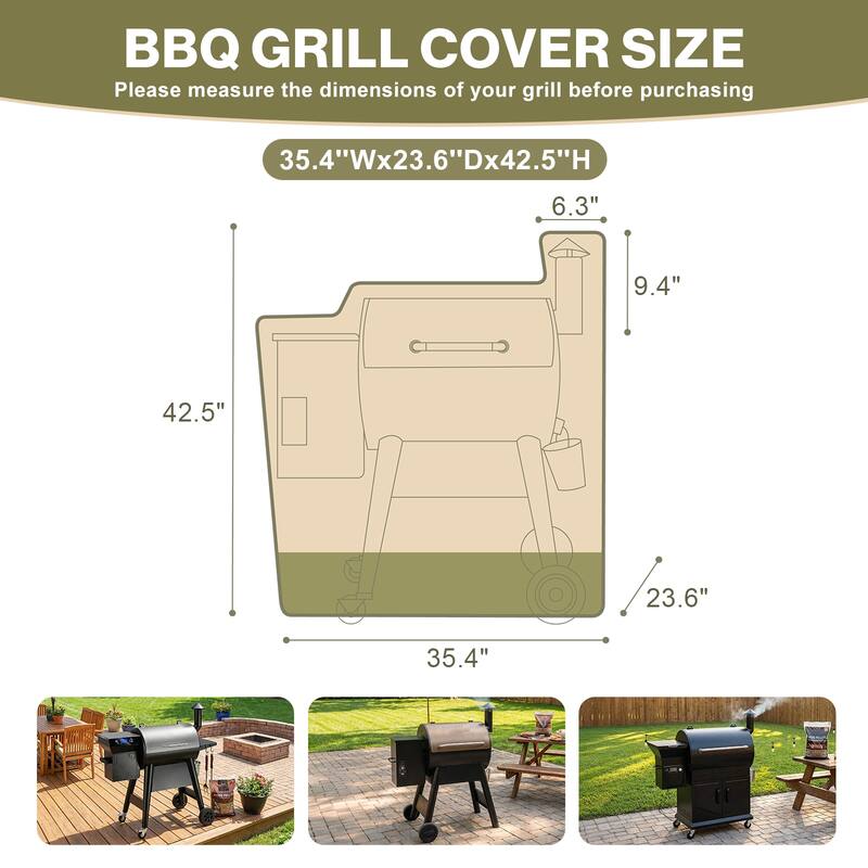 Aoodor Heavy Duty BBQ Pellet Smoker Grill Cover