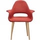 preview thumbnail 31 of 71, Organic Upholstered Fabric Modern Armchair with Natural Wooden Legs for Dining Room Office or Accent Lounge Side Chair