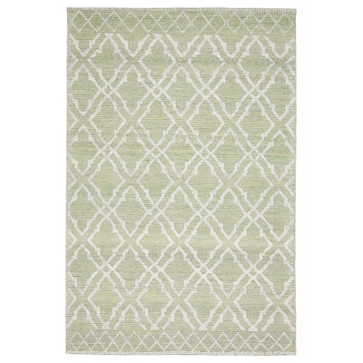 ECARPETGALLERY Braid weave Sienna Green Wool Rug - 5'2 x 8'0