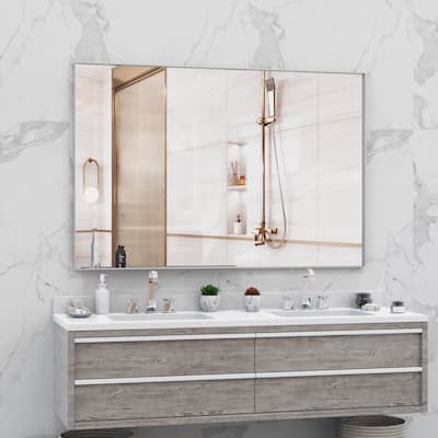 60"x40" Oversized Modern Rectangle Bathroom Mirror with Frame Decorative Large Wall Mirrors for Bathroom Living Room Bedroom