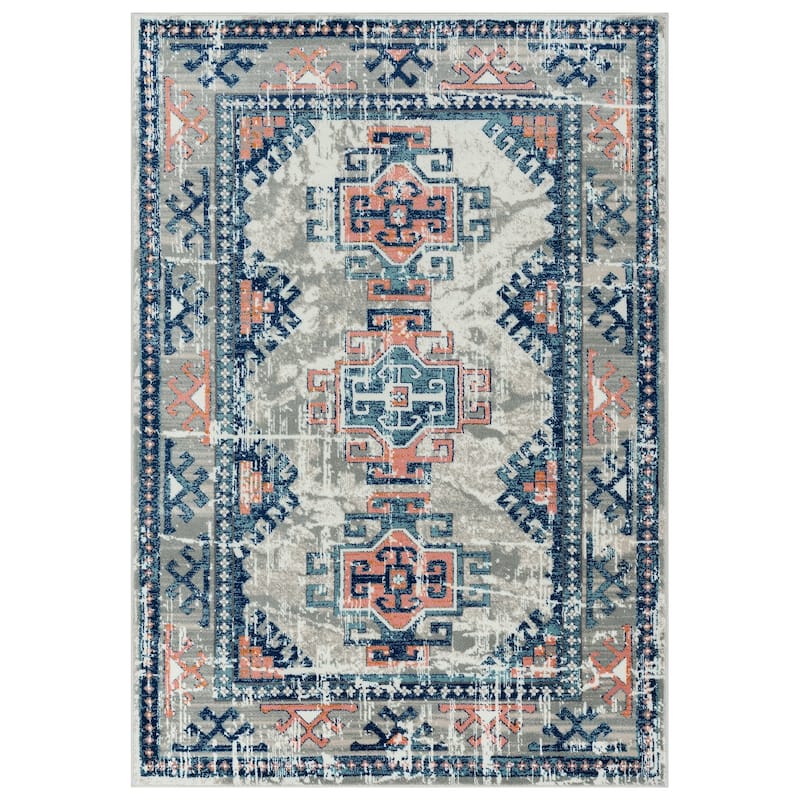 Abani Porto Collection Tribal Grey Area Rug