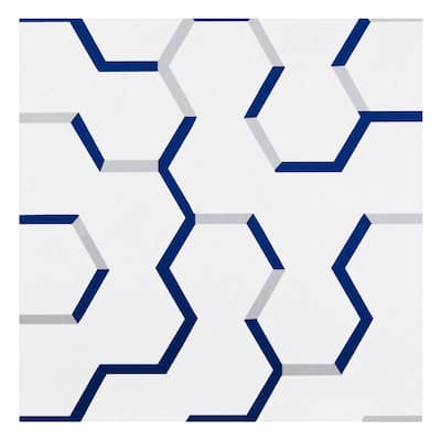 Retro Self Adhesive Vinyl Floor Tile - Geo Puzzle - 20 Tiles/20 sq ft