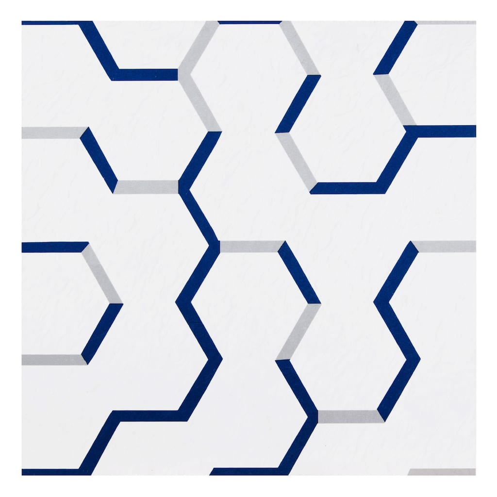 Retro Self Adhesive Vinyl Floor Tile - Geo Puzzle - 20 Tiles/20 sq ft
