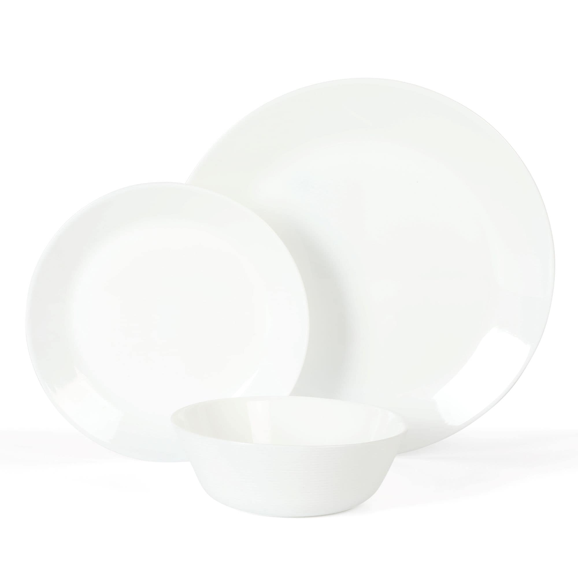 Martha Stewart Opalton 18 Piece Chip and Break Resistant Opal