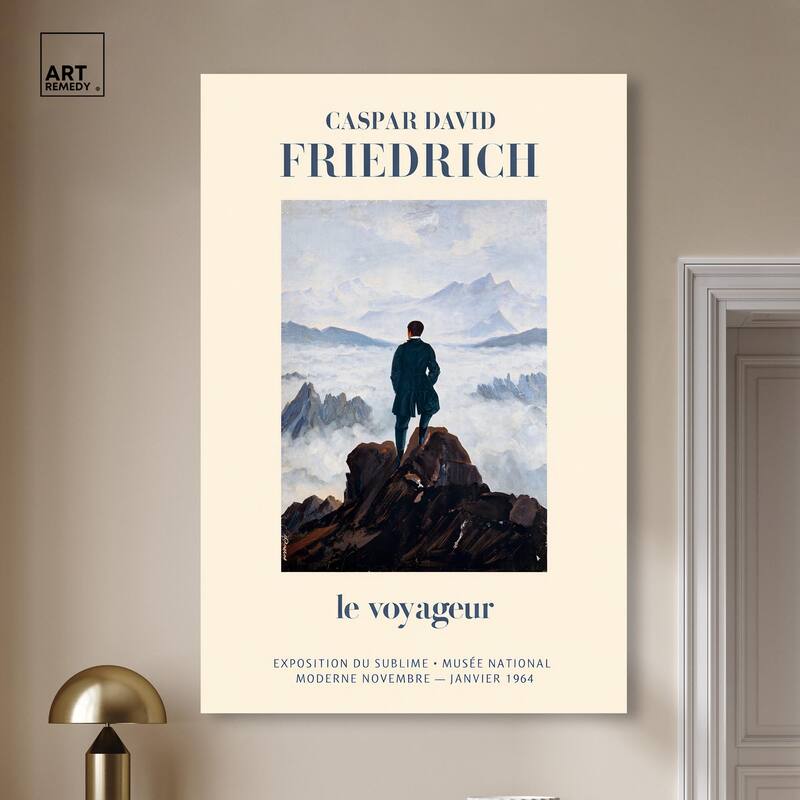 Wanderer in a Sea of Mist Canvas by Art Remedy, Gallery Wrapped