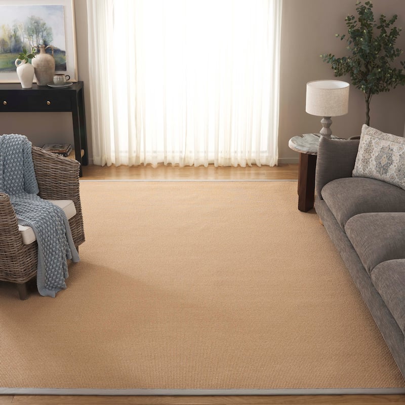 SAFAVIEH Napa Faux Sisal Nesha Washable Indoor/Outdoor Rug - Weather Resistant & Easy Cleaning - Maize/Beige - 9' x 12'