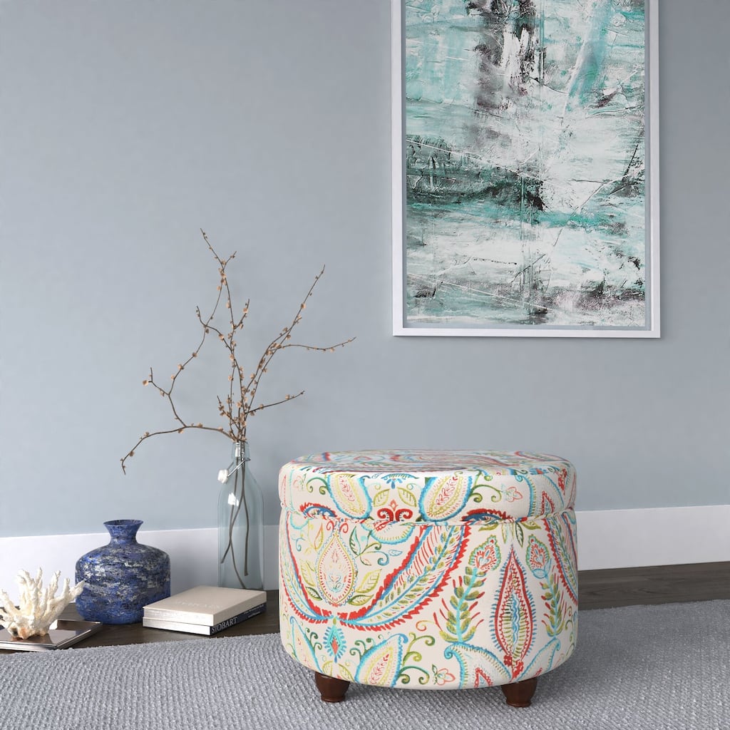 The Curated Nomad Hector Paisley Storage Ottoman