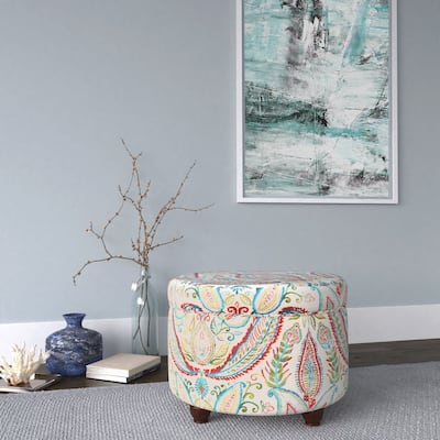The Curated Nomad Hector Paisley Storage Ottoman