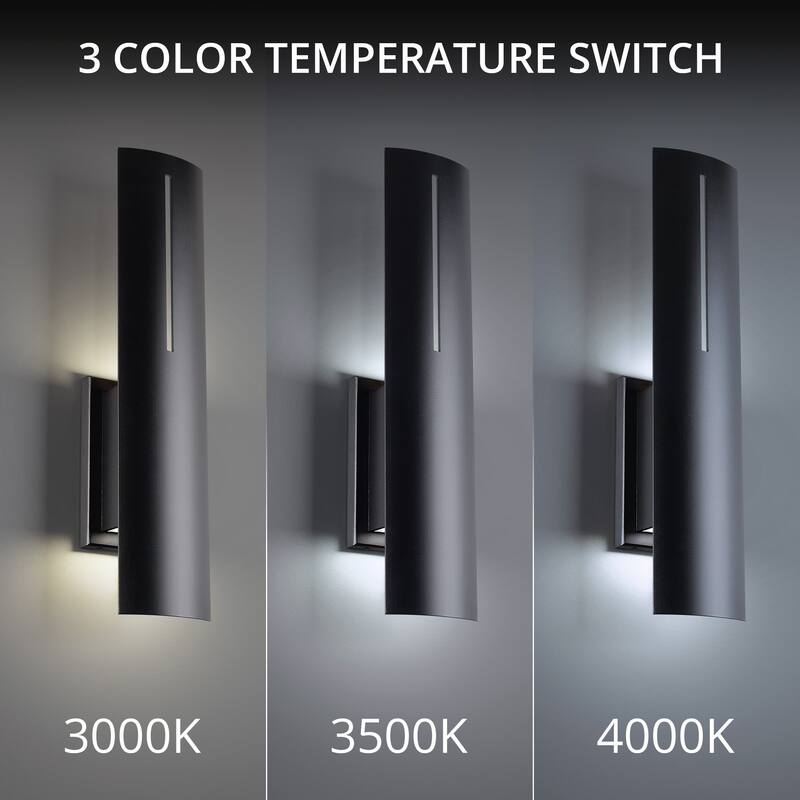 Aegis 20in LED Outdoor Wall Light 3000K in Black