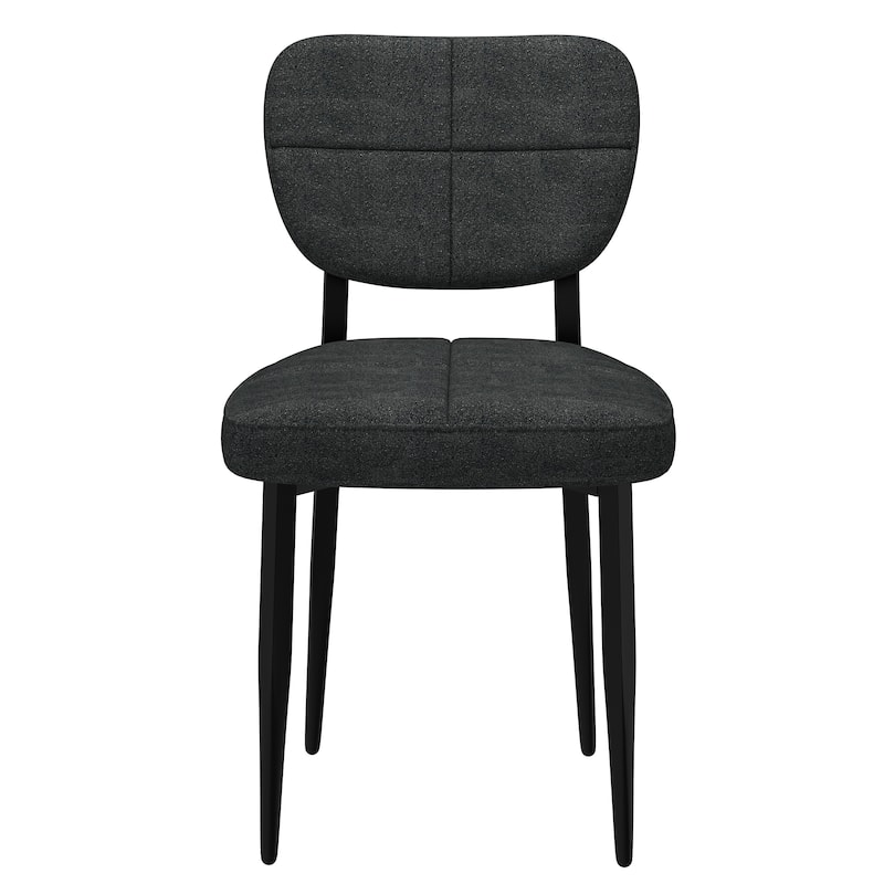 Modern Fabric and Metal Dining Chair, Set of 4