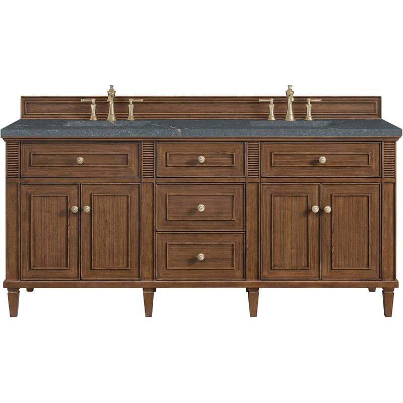 James Martin Vanities 424-V72-FPBL Lorelai 72" Free Standing Double - Mid-Century Walnut