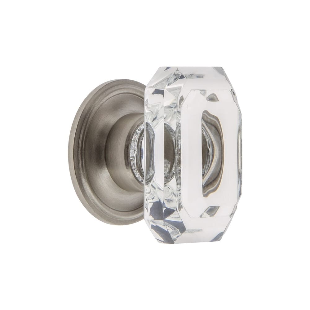 Grandeur BAGU-KNOB-GEO-LG Baguette 1-3/4” Emerald Cut Crystal Cabinet