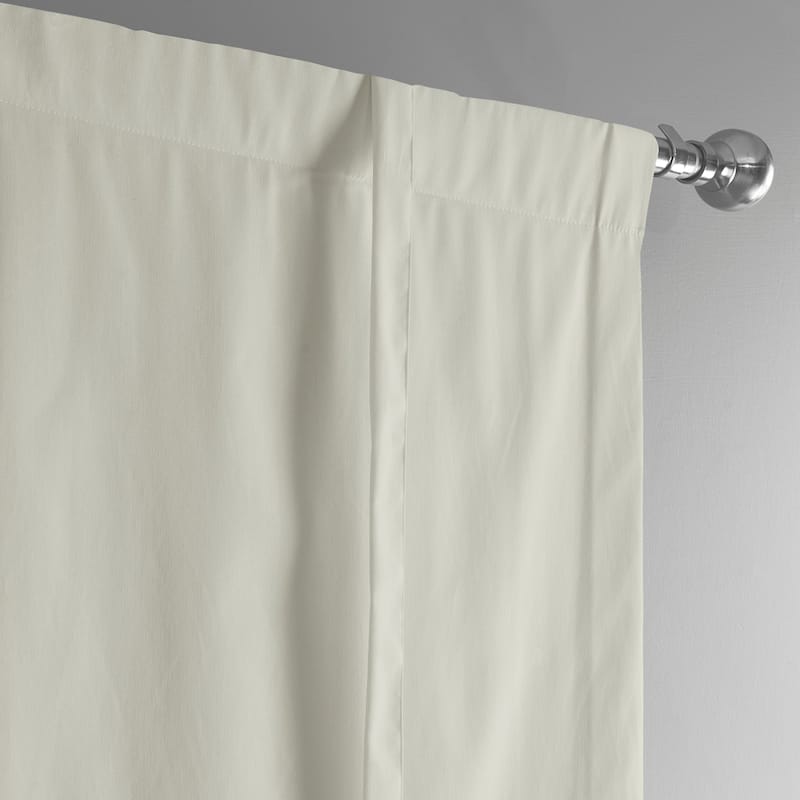 Exclusive Fabrics Solid Blackout Cotton Tie-Up Window Shade (1 Panel)
