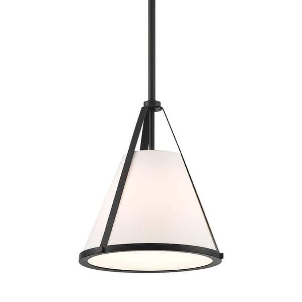 slide 2 of 11, Crystorama Lighting Group FUL-900 Fulton 10" Wide Mini Pendant Black