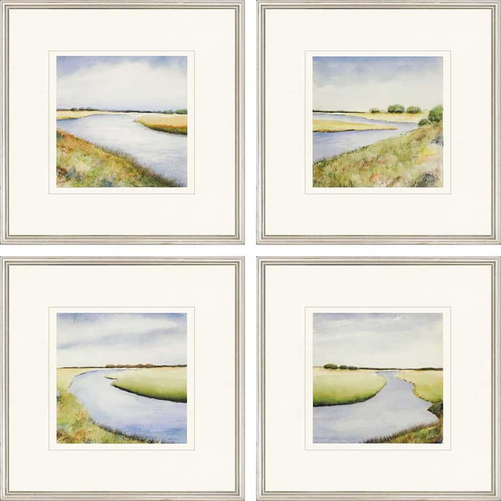 Marsh S/4 Framed Art Exclusive Under Glass - Blue