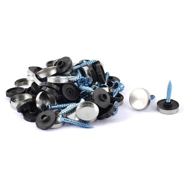 Glass Billboard Stair Decorative Mirror Screws Nails Cap 16mm Diameter 32pcs Bed Bath & Beyond