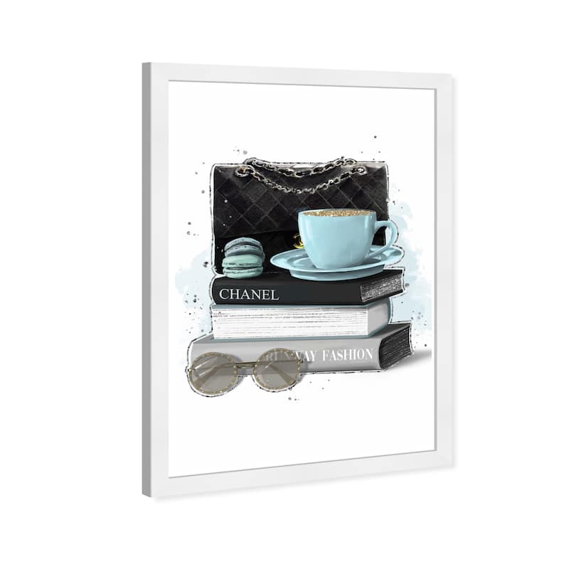 Wynwood Studio Prints Fashion and Glam Coffeetable Books Blue and Tiffany Blue Glam Wall Art Canvas Print