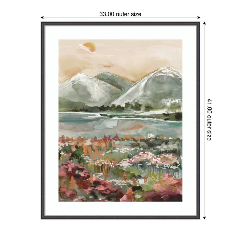 Kate and Laurel Framed Art Neutral Landscape 03 by Annie Quigley