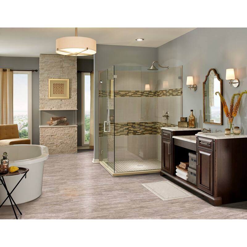 Ackland AKNPTLIN3X18P-BN Linden 18" x 3" Polished Porcelain Thin-Set