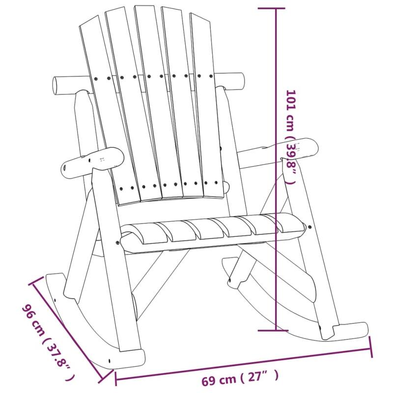 vidaXL Patio Furniture Set Outdoor Patio Lounge Set Chair Solid Wood Spruce