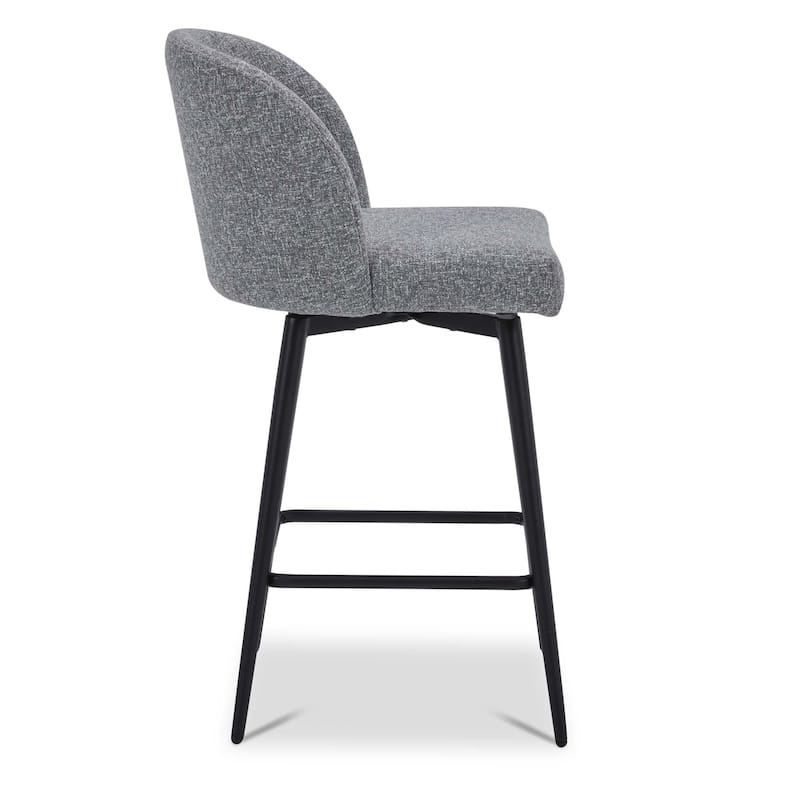 Charlotte Counter Height Swivel Barstool with Metal Legs Set