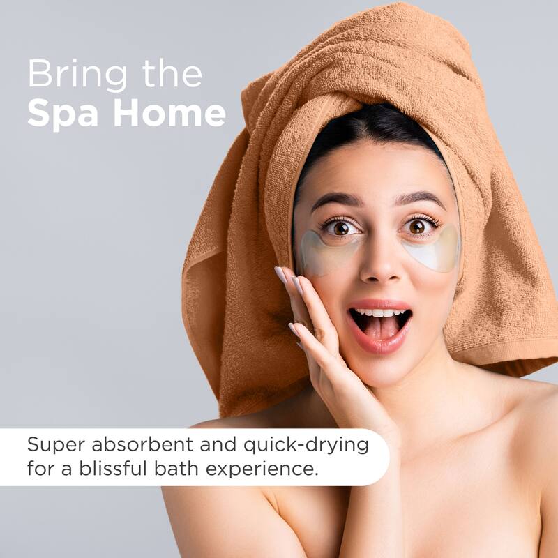 Superior Miami 100% Cotton 6-Piece Towel Set - Lightweight & Quick Drying