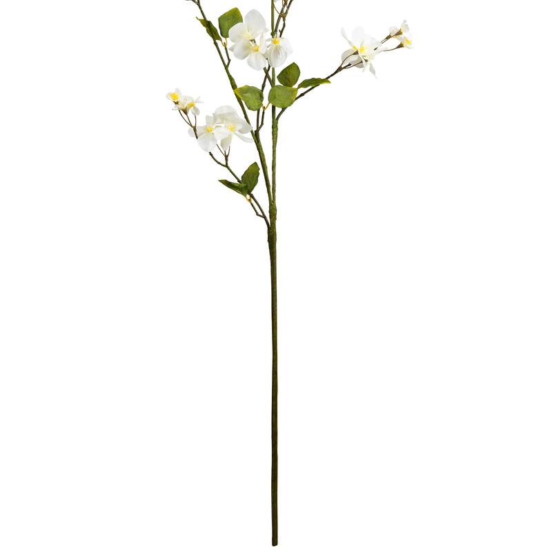 Japanese Anemone Artificial Floral Sprays - 45.5" - White and Yellow - Set of 4