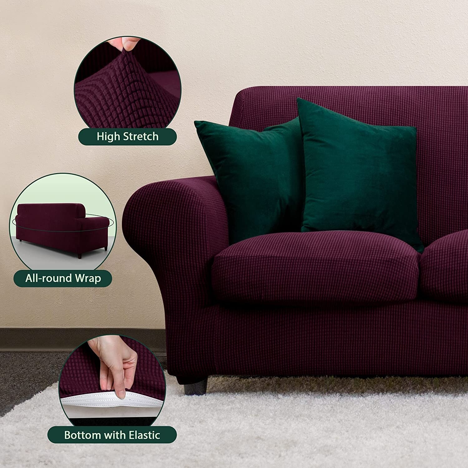 CHUN YI Sofa Cover with Separate Cushion Slipcover Stretch Cover Bed Bath Beyond 36628799