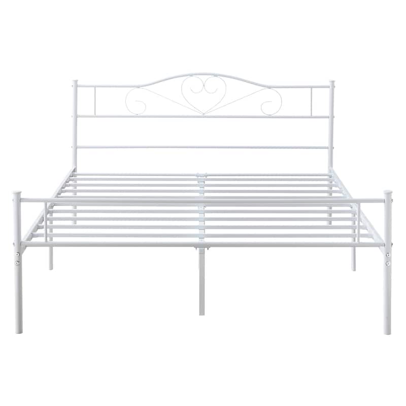 Victoria Metal Platform Bed Frames with Headboard