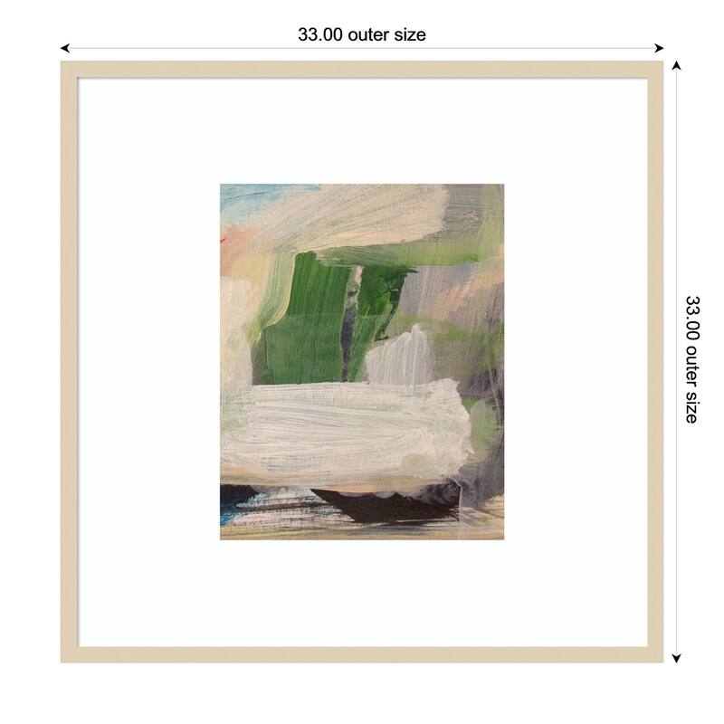 Bocci No. 2 by Hope Bainbridge Wood Framed Wall Art Print - Svelte Natural - 33 x 33 in