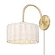 preview thumbnail 2 of 2, Golden Lighting 1084-1W WW Erma 12" Tall Hardwired or Plug-In Wall