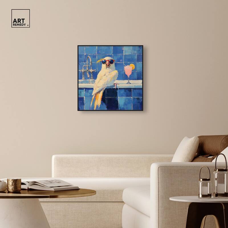 Relaxing Bird Canvas by Art Remedy