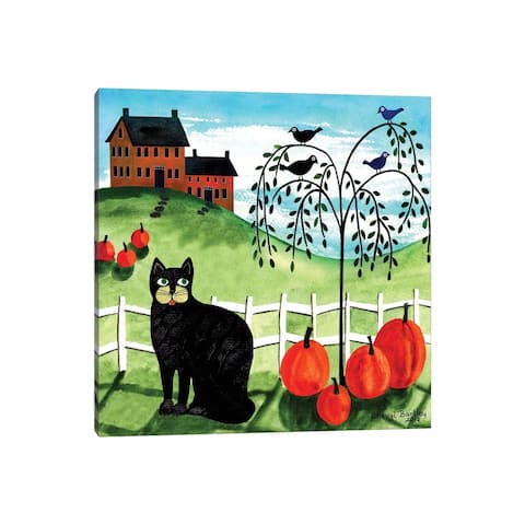 iCanvas "Cats Crows & Pumpkins" by Cheryl Bartley Canvas Print