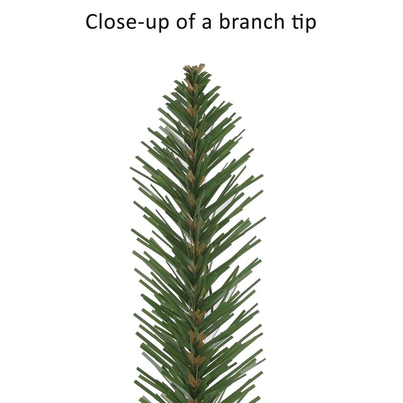 Puleo International 7 ft Pre-Lit Alpine Artificial Pencil Tree