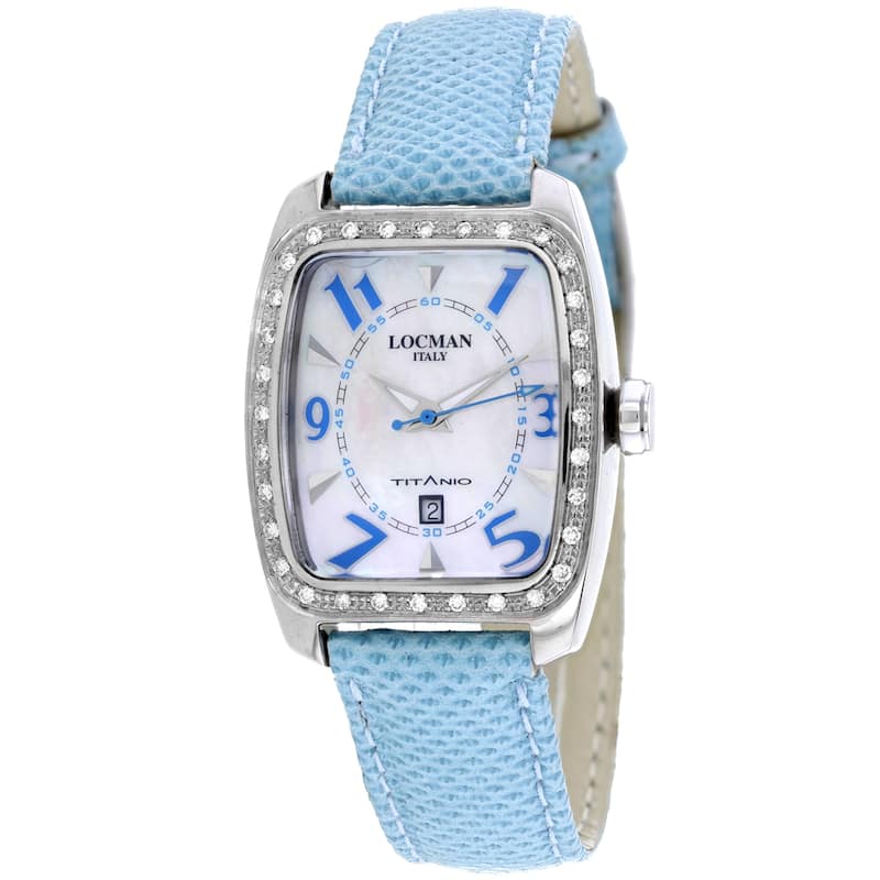 Locman Women's Diamond Titanio Mother of Pearl Dial Watch - 483RMOPSK2D/BK KS - Mother of Pearl - 6 (36)
