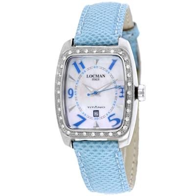 Locman Women's Diamond Titanio Mother of Pearl Dial Watch - 483RMOPSK2D/BK KS - Mother of Pearl - 6 (36)