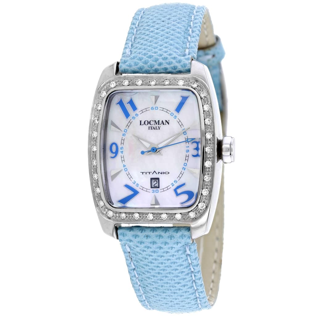 Locman Women's Diamond Titanio Mother of Pearl Dial Watch - 483RMOPSK2D/BK KS - Mother of Pearl - 6 (36)