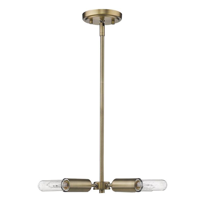 HomeRoots Gold Four Light Metal Dimmable Chandelier - 12' X '1.75' X '12