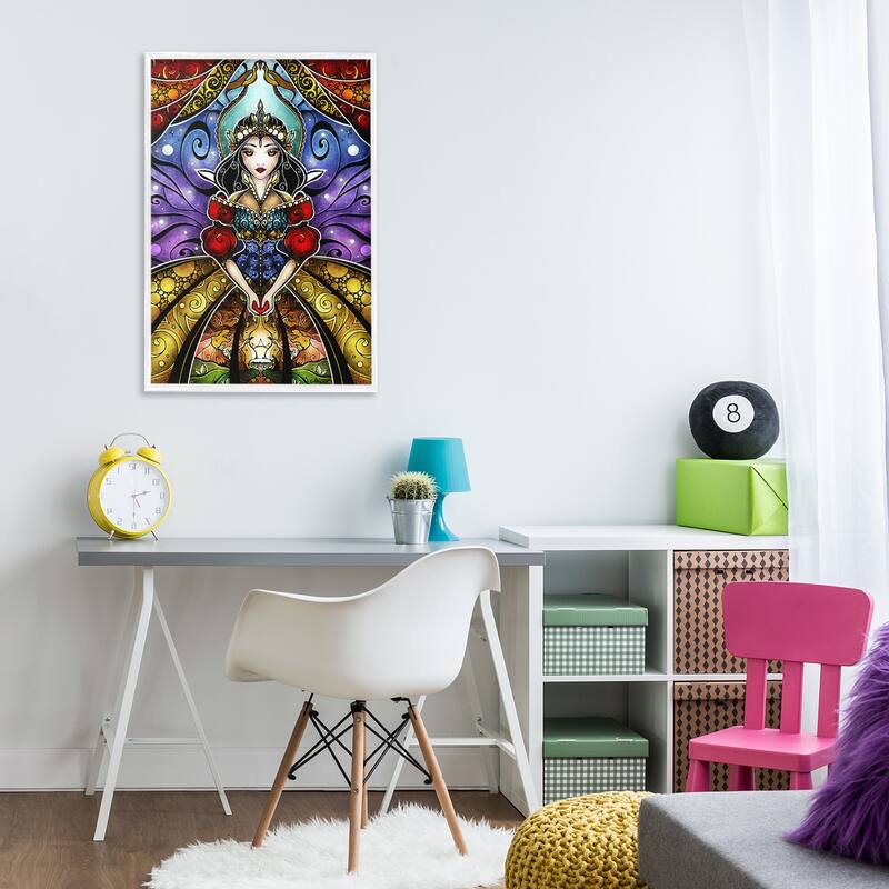 Stupell Nouveau Princess Portrait Framed Giclee Art Design By Mandie Manzano