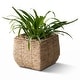 preview thumbnail 11 of 9, Woven Square Flower Pot Planter with Leak-Proof Plastic Lining Medium