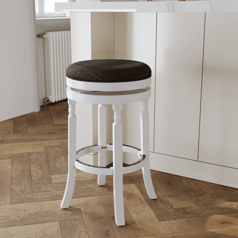 30" Bar Stool, Weathered Gray Finish