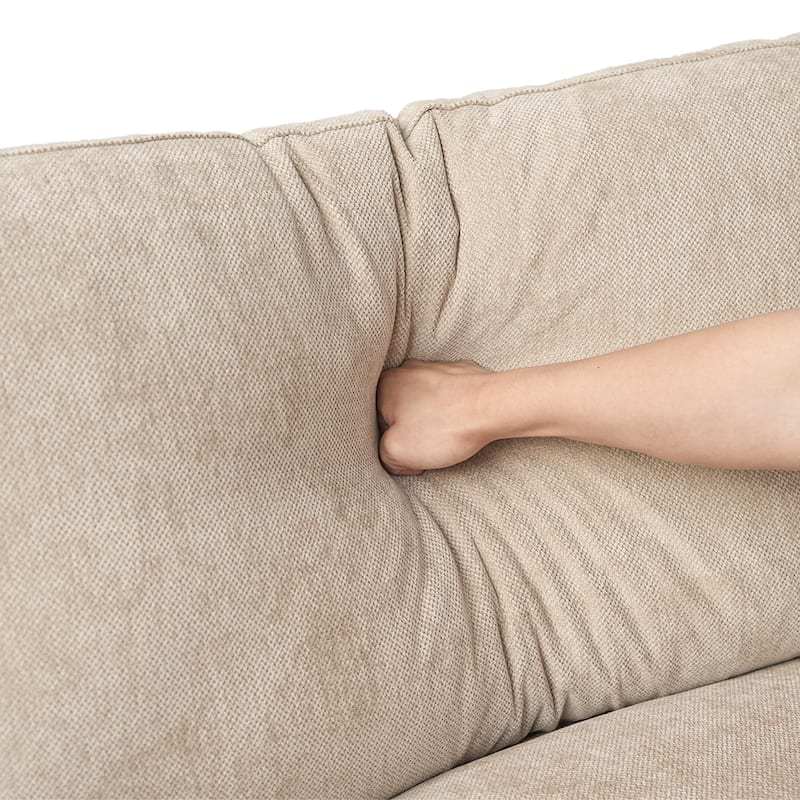 Large Linen Corner Sectional Sofa Couch for Living Room Set