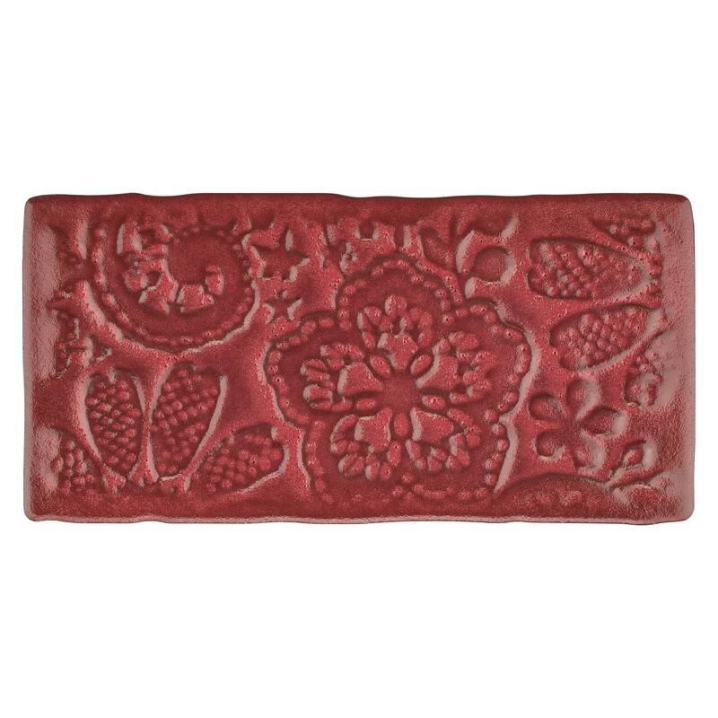 Merola Tile Antic Feelings Red Moon 3" x 6" Ceramic Wall Tile