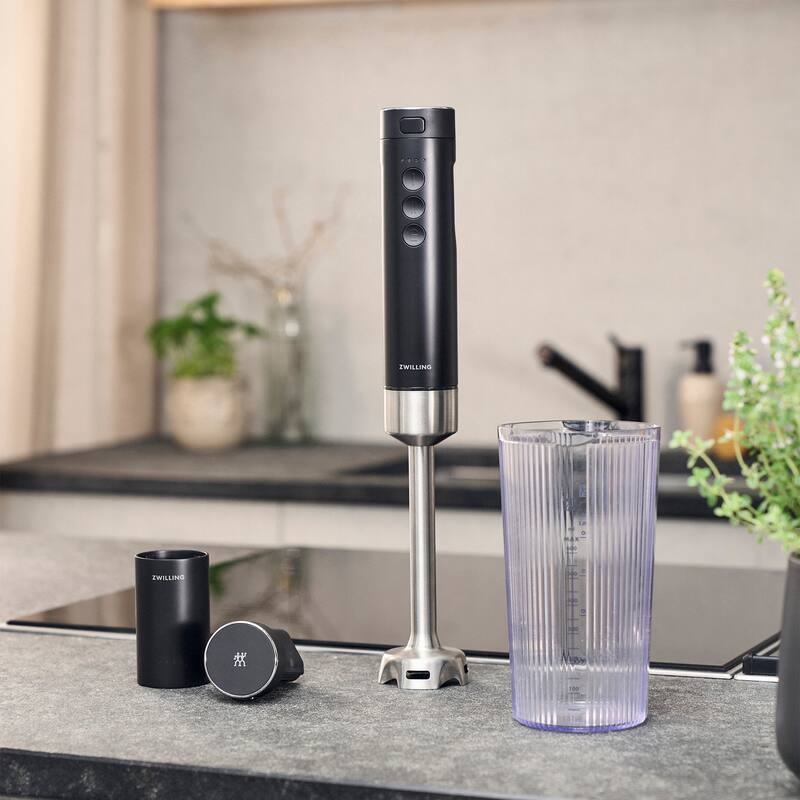 ZWILLING Xtend Cordless Hand Blender and Accessory 4-pc Set (Battery Not Included) - Black