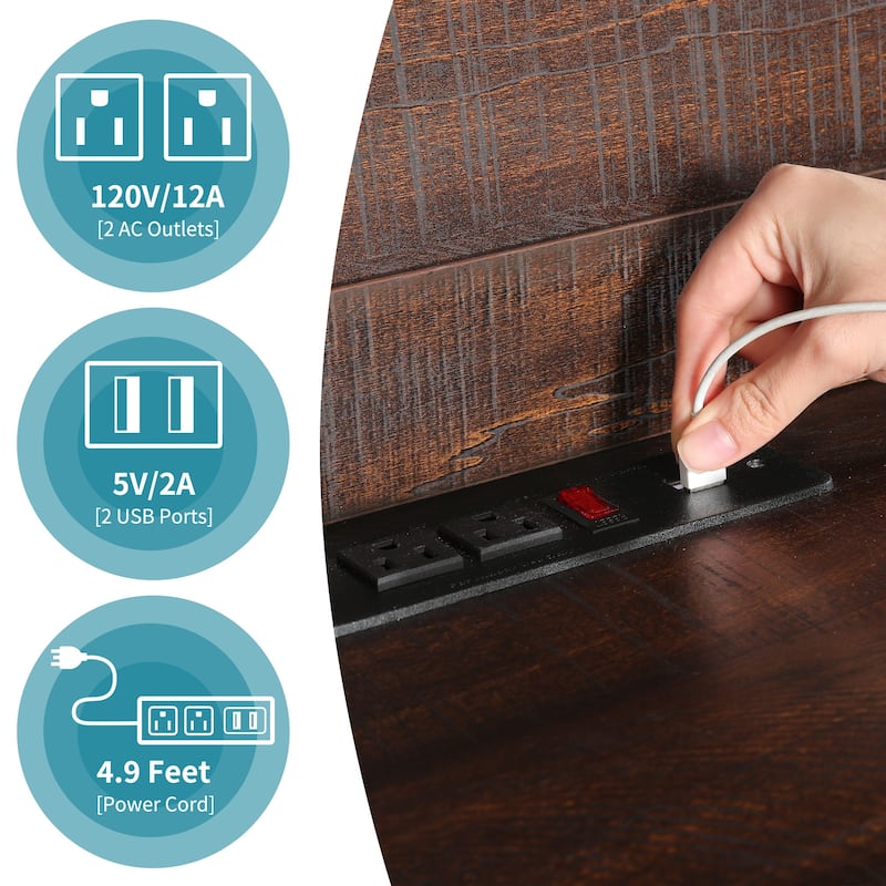 Moasis 71" Tall Hidden Cat Litter Box Enclosure Furniture with Charging Station for Self-Cleaning Litter Boxes