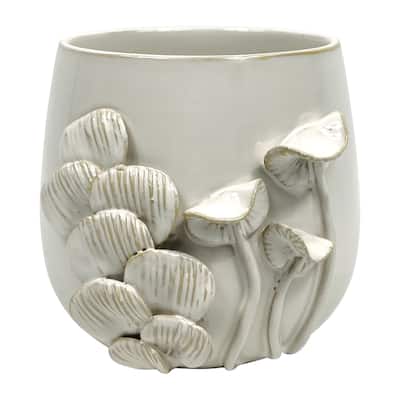 Sagebrook Home Ceramic Elegance, Enchanting Applique Planter for Modern Spaces