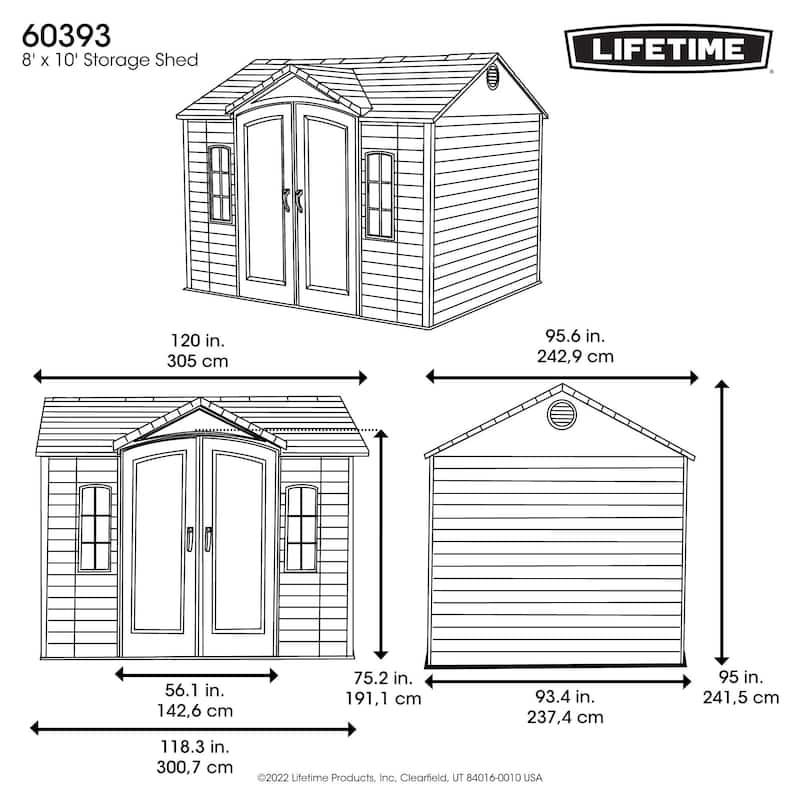 The Lifetime 10 ft. x 8 ft. Outdoor Storage Shed