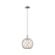 Option Clear Glass with Brown Rope / Polished Nickel