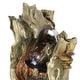 preview thumbnail 7 of 11, Sunnydaze Cascading Caves Waterfall Water Tabletop Fountain with LED - 14-Inch - 14-In