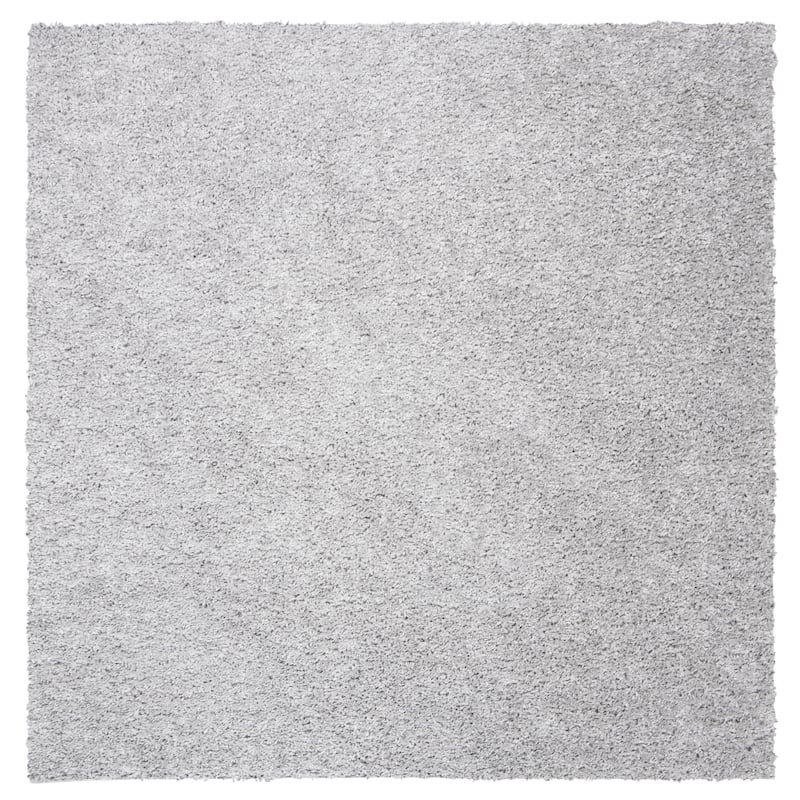 SAFAVIEH August Shag Solid 1.2-inch Thick Area Rug - 11' Square - Silver